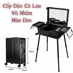 VALI MAKEUP siêu tiện dụng dành cho Makeup Artist có đèn cảm ứng có loa 58cm*45cm*23cm