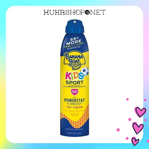 Kem chống nắng an toàn cho bé từ 6 tháng - Banana Boat Kids SPF 50