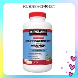 Bổ Khớp Glucosamine HCL 1500mg Kirkland With MSM 1500mg Hộp 375 Viên