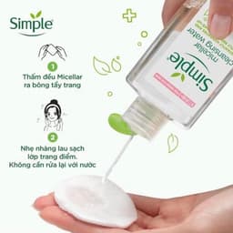 Nước Tẩy Trang Simple Làm Sạch Trang Điểm Vượt Trội 200ml - Kind To Skin Micellar Cleansing Water