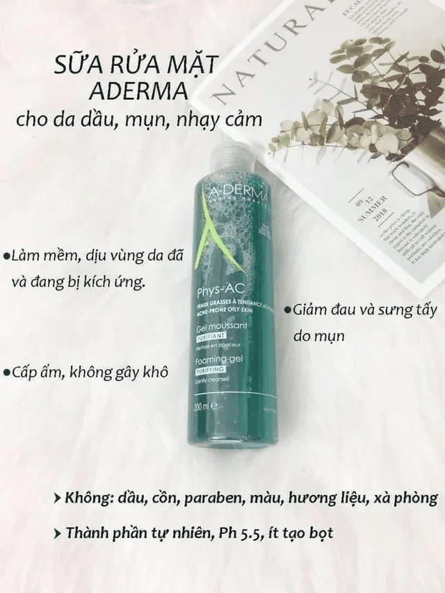 SỮA RỬA MẶT A-DERMA PHYS-AC GEL MOUSSANT PURIFIANT