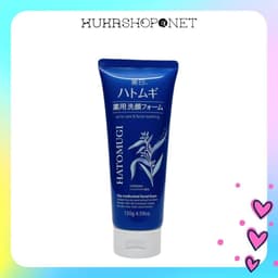 Sữa rửa mặt Hatomugi trị mụn dưỡng ẩm 130gr (xanh)