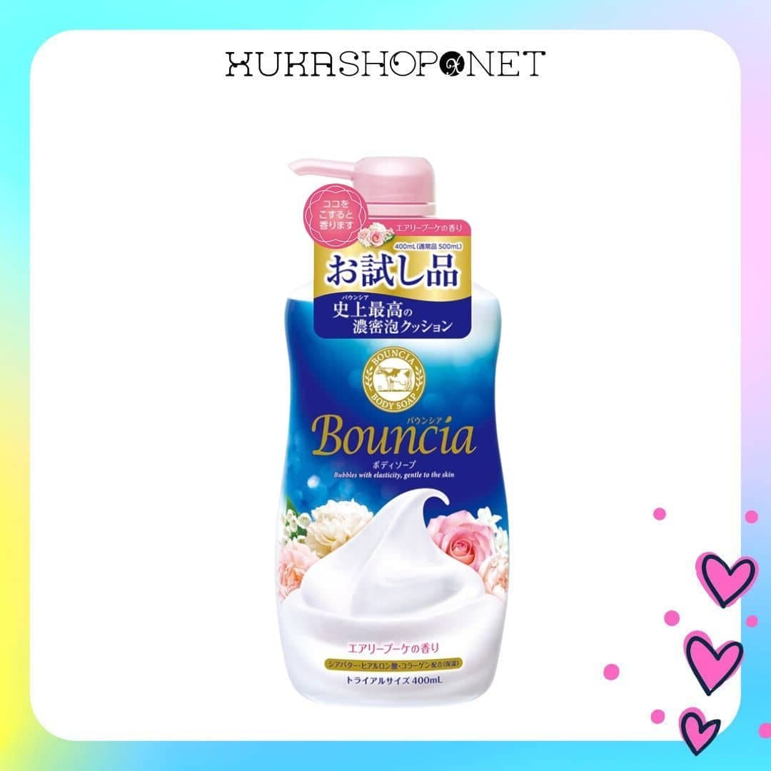 Sữa tắm Bouncia hương hoa hồng sữa bò tươi 480ml
