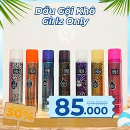 [Chính hãng] Dầu Gội Khô Girlz Only Tóc Bồng Bềnh Tức Thì 200ml