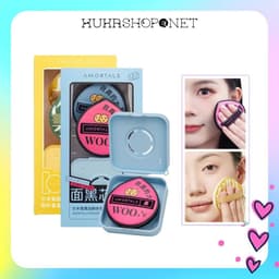 Bông Mút Trang Điểm AMORTALS Set Hộp Mút Cushion Kèm 2 Mút XL AMORTALS Siêu Mềm Lớn Tán Nền Hoàn Hảo