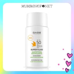Kem Chống Nắng Babe Super Fluid Mattifying SPF 50 Cho Da Dầu Mụn 50ml