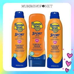 Kem Chống Nắng Dạng Xịt Và Dạng Kem Banana Boat Sport SPF50 PA++++G 227g và 236g
