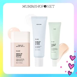 Kem Lót Clio Wake Up Primer Tone Up SPF 50+ PA++++ 30ml Chất Kem Mỏng Mịn, Lớp Nền Căng Bóng