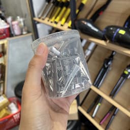 Kẹp mỏ vịt nhỏ và to làm tóc chuyên dụng bằng thép không gỉ chính hãng( Hộp tròn)