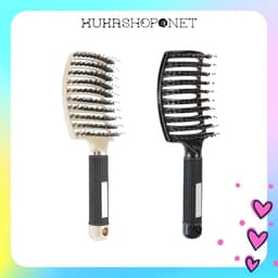 Lược Bản Công Chải Tóc Mát Xa Da Đầu Cho Nữ Lược Chải Tóc Lông & Nylon Lược Chải Tóc Rối Xoăn Ướt