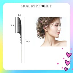 Lược cá mập đuôi sắt chải tóc, gỡ rối tạo kiểu tóc nhỏ gọn 22cm x 2,4cm